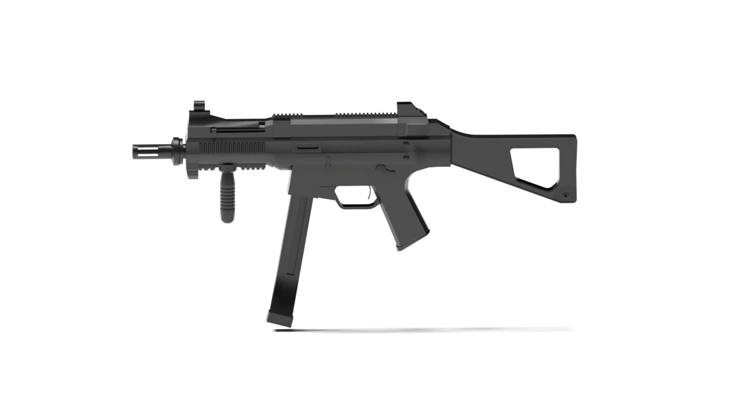 Ump5  Gun Free low-poly 3D model_3