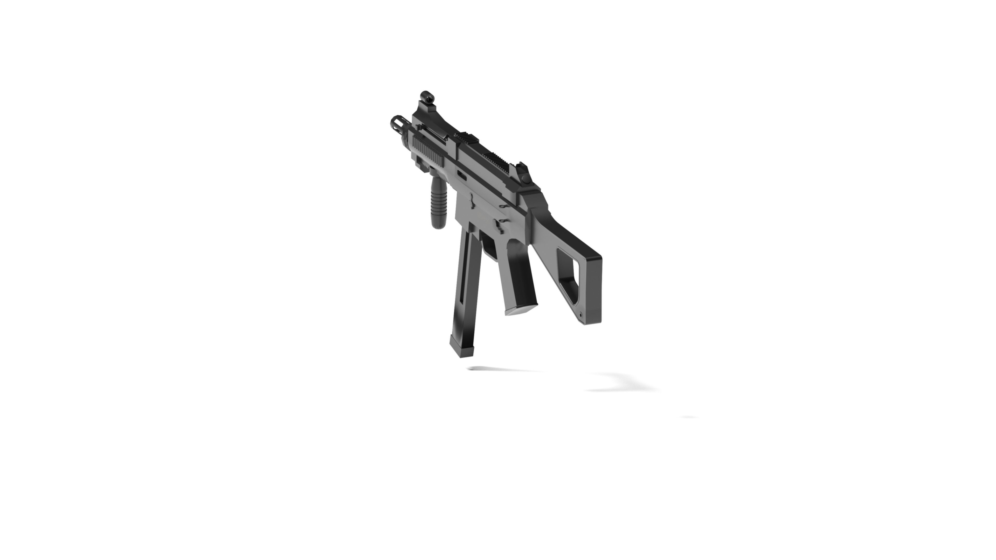 Ump5  Gun Free low-poly 3D model_5