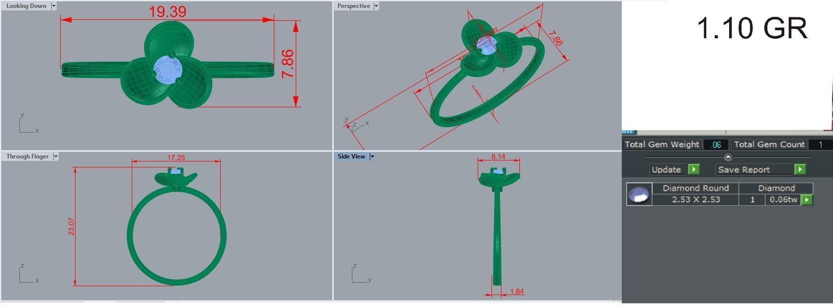 Ultra light wt Women Ring 3dm stl renders details  3D print model_10