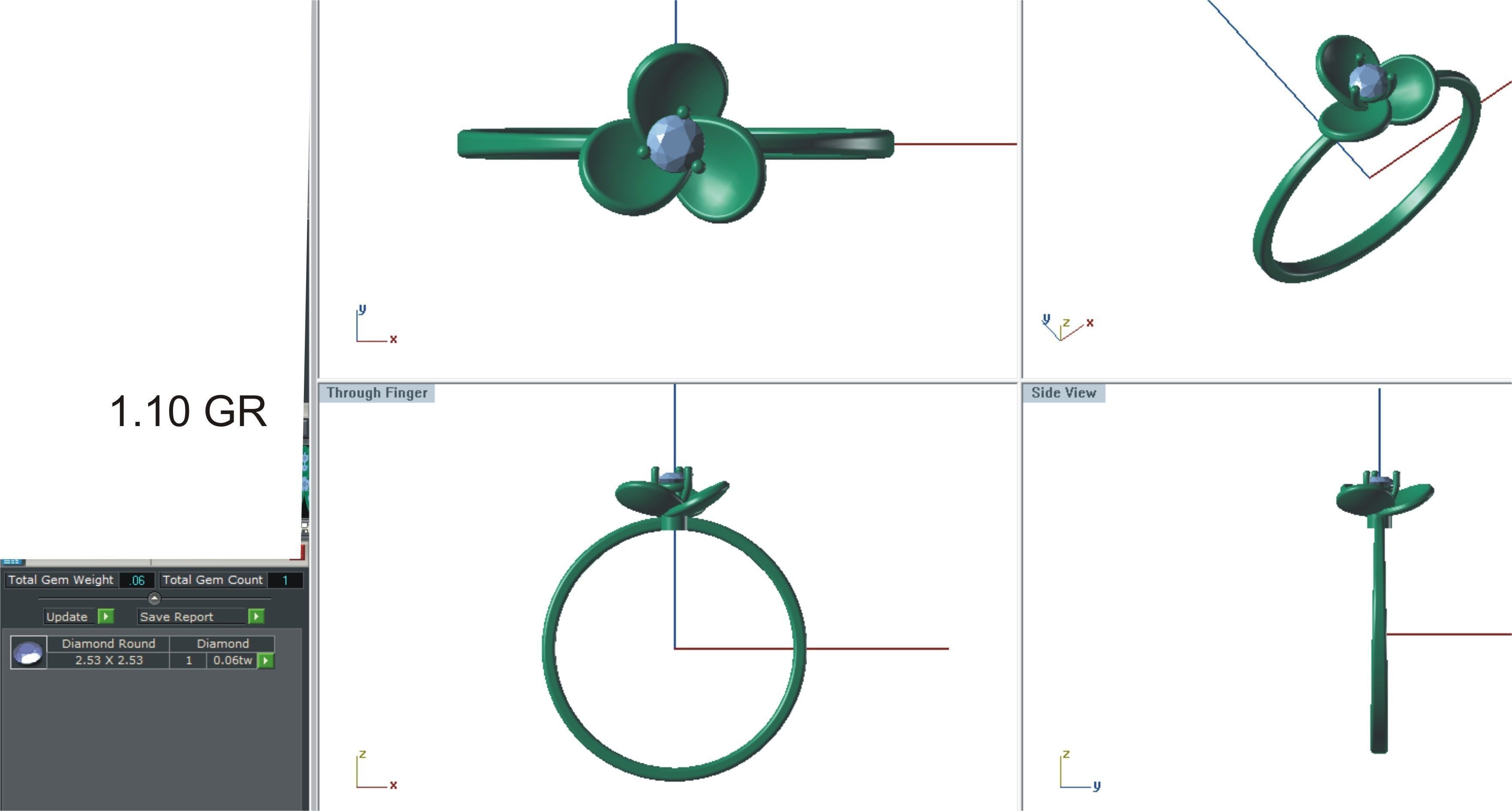 Ultra light wt Women Ring 3dm stl renders details  3D print model_3