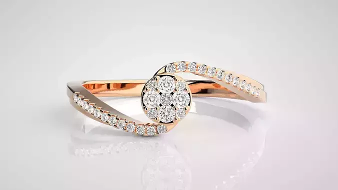 Ultra light wt Women Ring 3dm stl renders details 