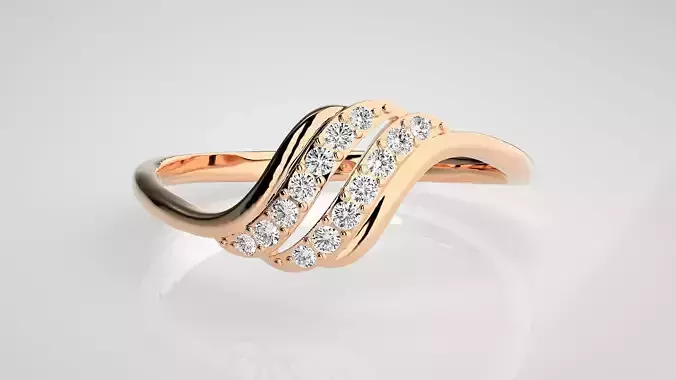 Ultra light wt Women Ring 3dm stl renders details 