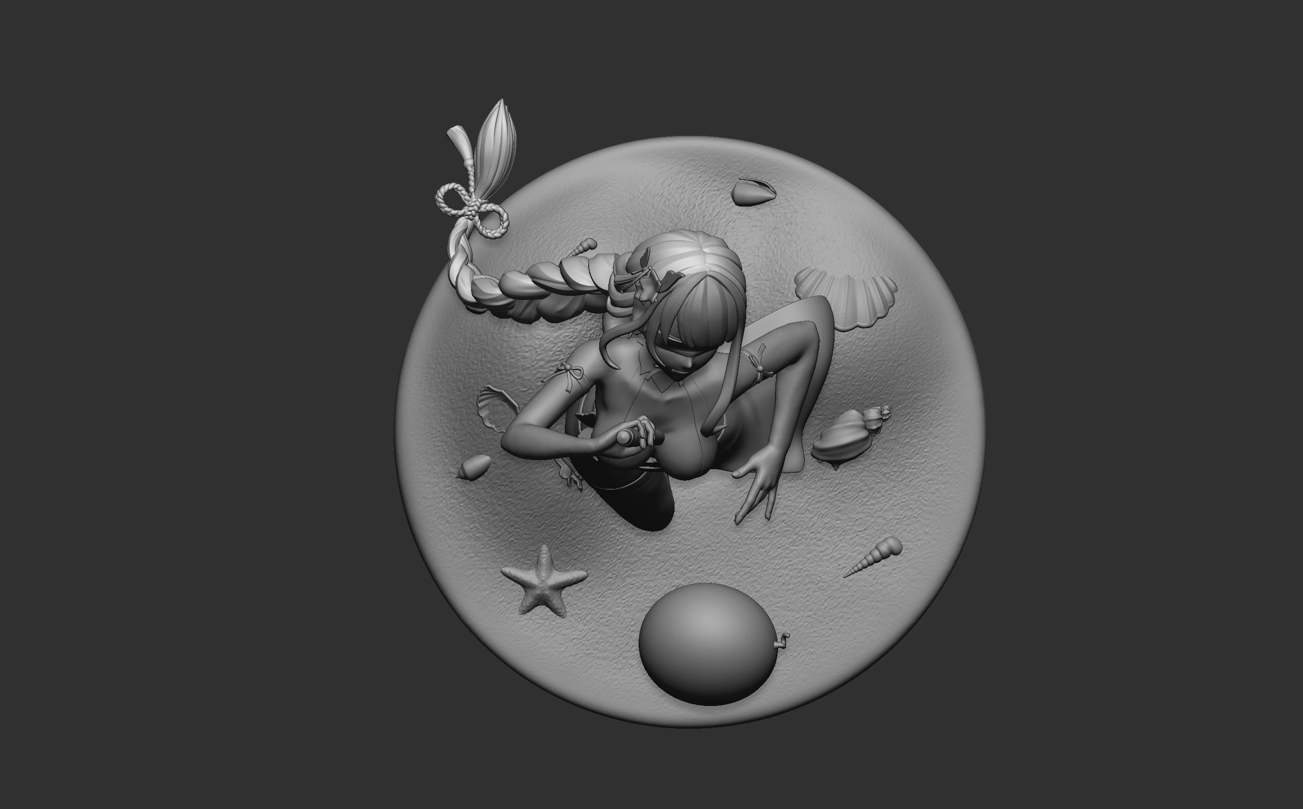 3Dprint - SwimSuit Raiden Shogun Baal fanart 3D print model_10