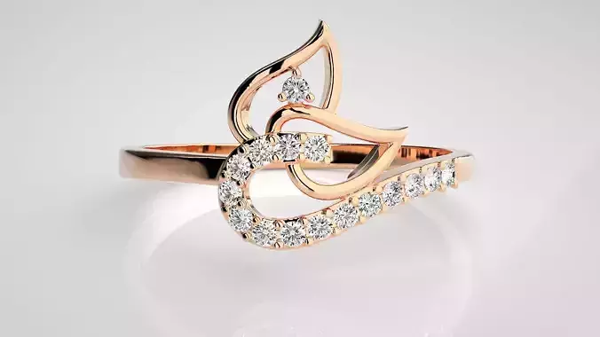 Ultra light wt Women Ring 3dm stl renders details 