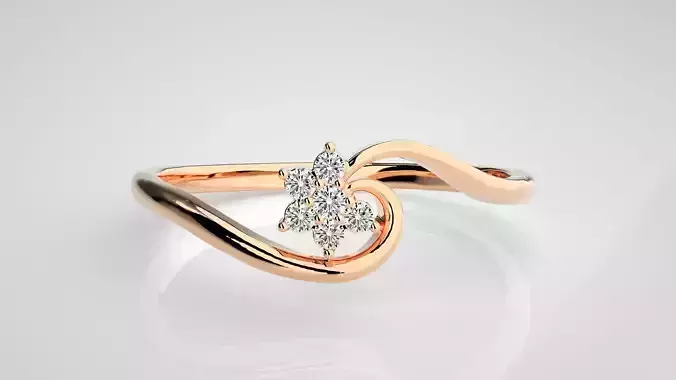 Ultra light wt Women Ring 3dm stl renders details 