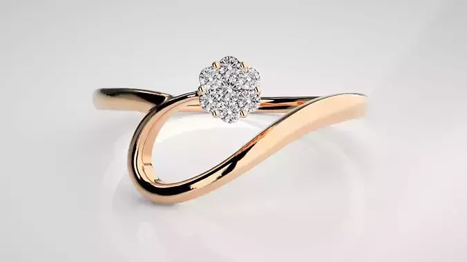 Ultra light wt Women Ring 3dm stl renders details 