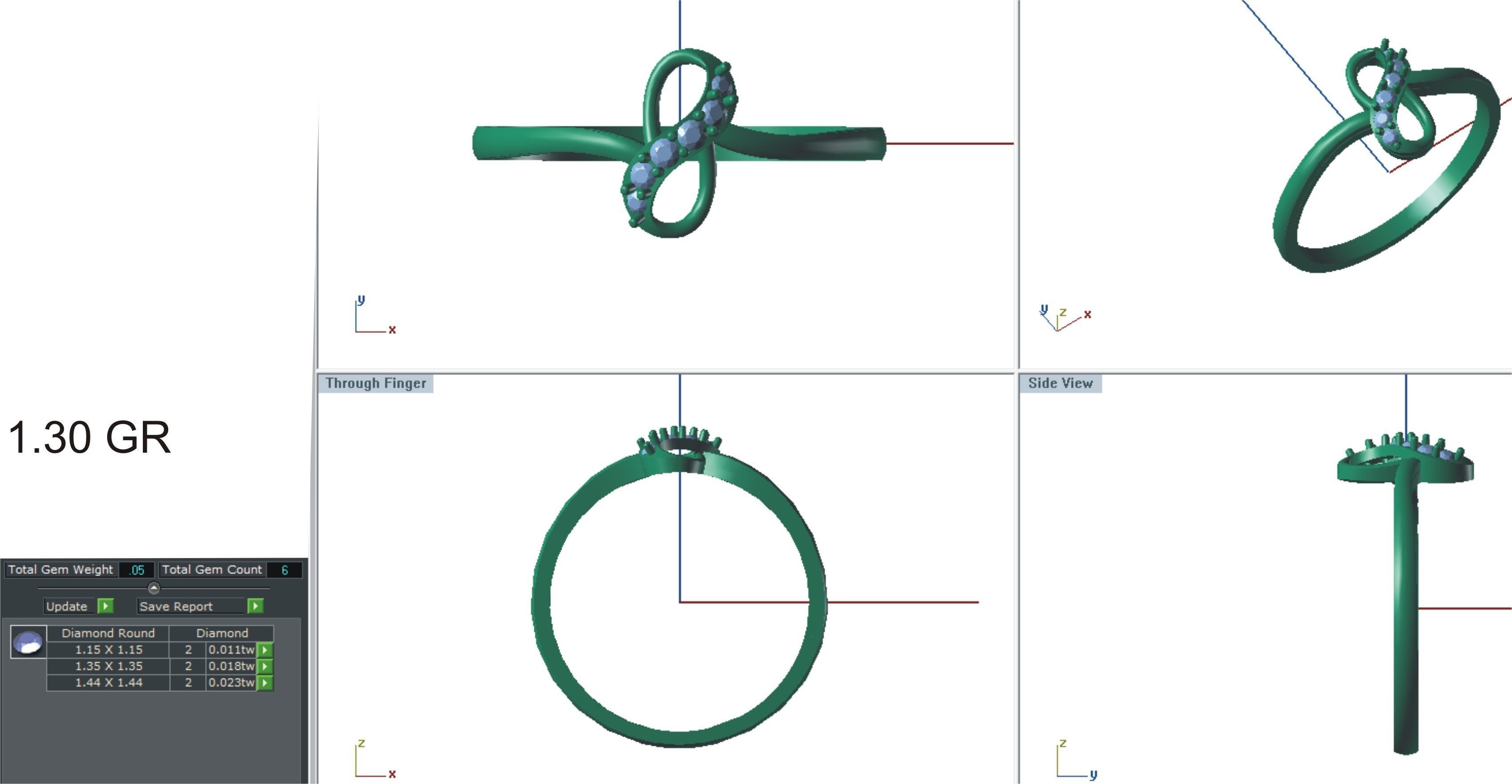 Ultra light wt Women Ring 3dm stl renders details  3D print model_3