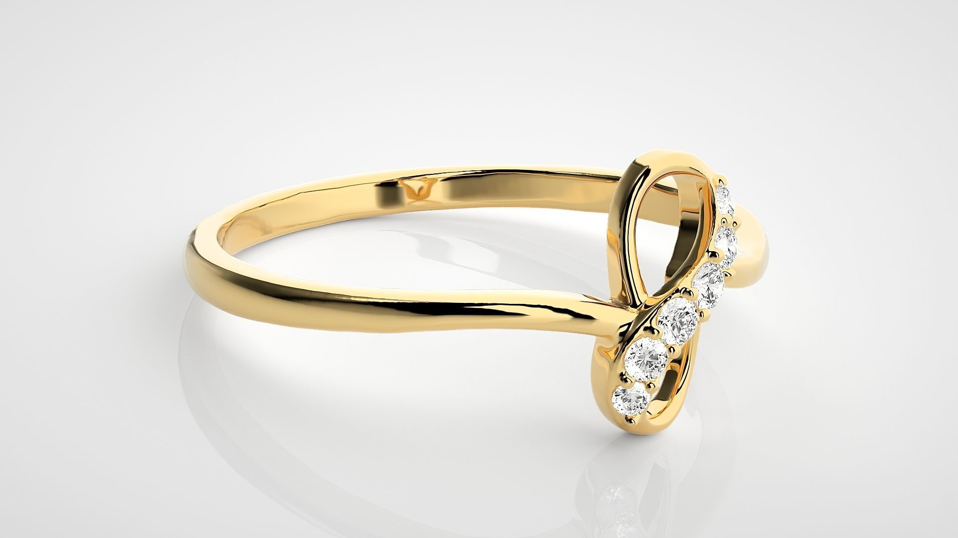 Ultra light wt Women Ring 3dm stl renders details  3D print model_8