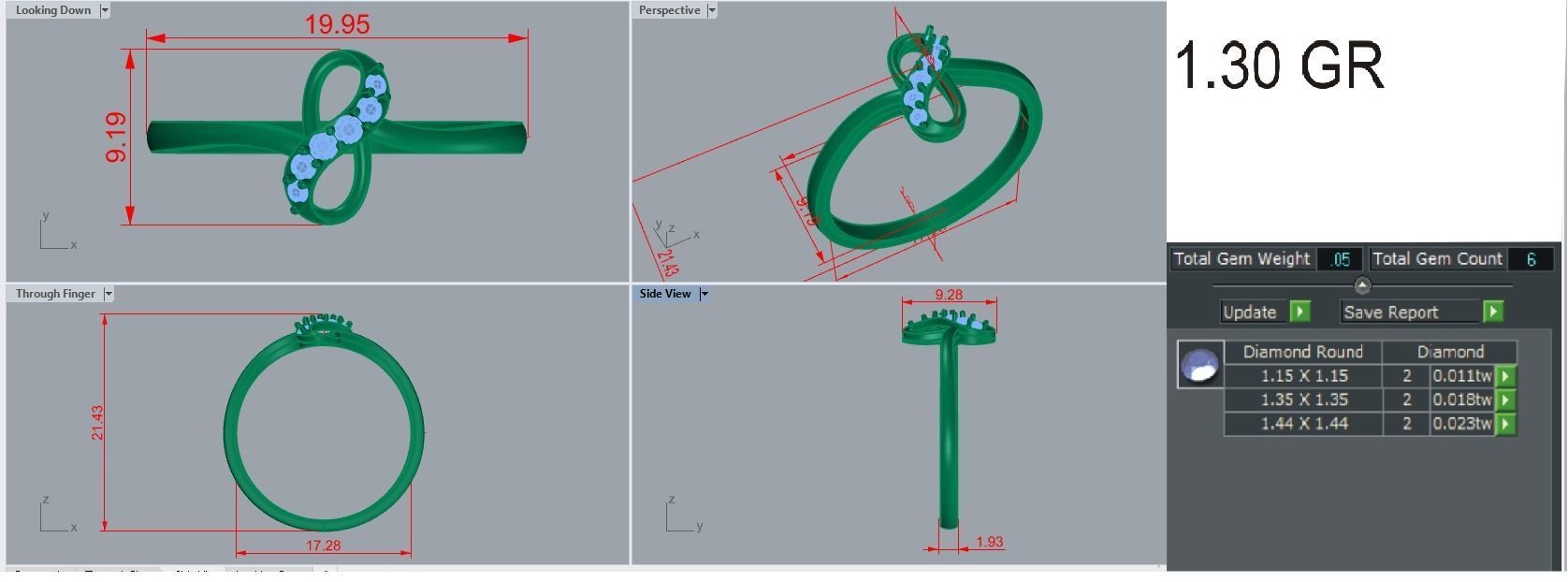 Ultra light wt Women Ring 3dm stl renders details  3D print model_10