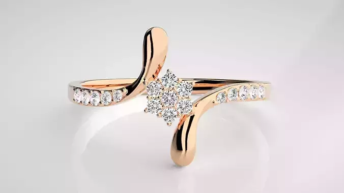 Ultra light wt Women Ring 3dm stl renders details 