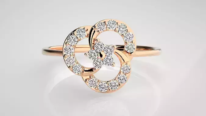 Ultra light wt Women Ring 3dm stl renders details 