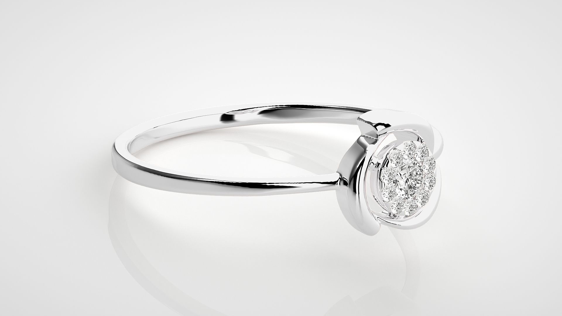 Ultra light wt Women Ring 3dm stl renders details 3D print model_5