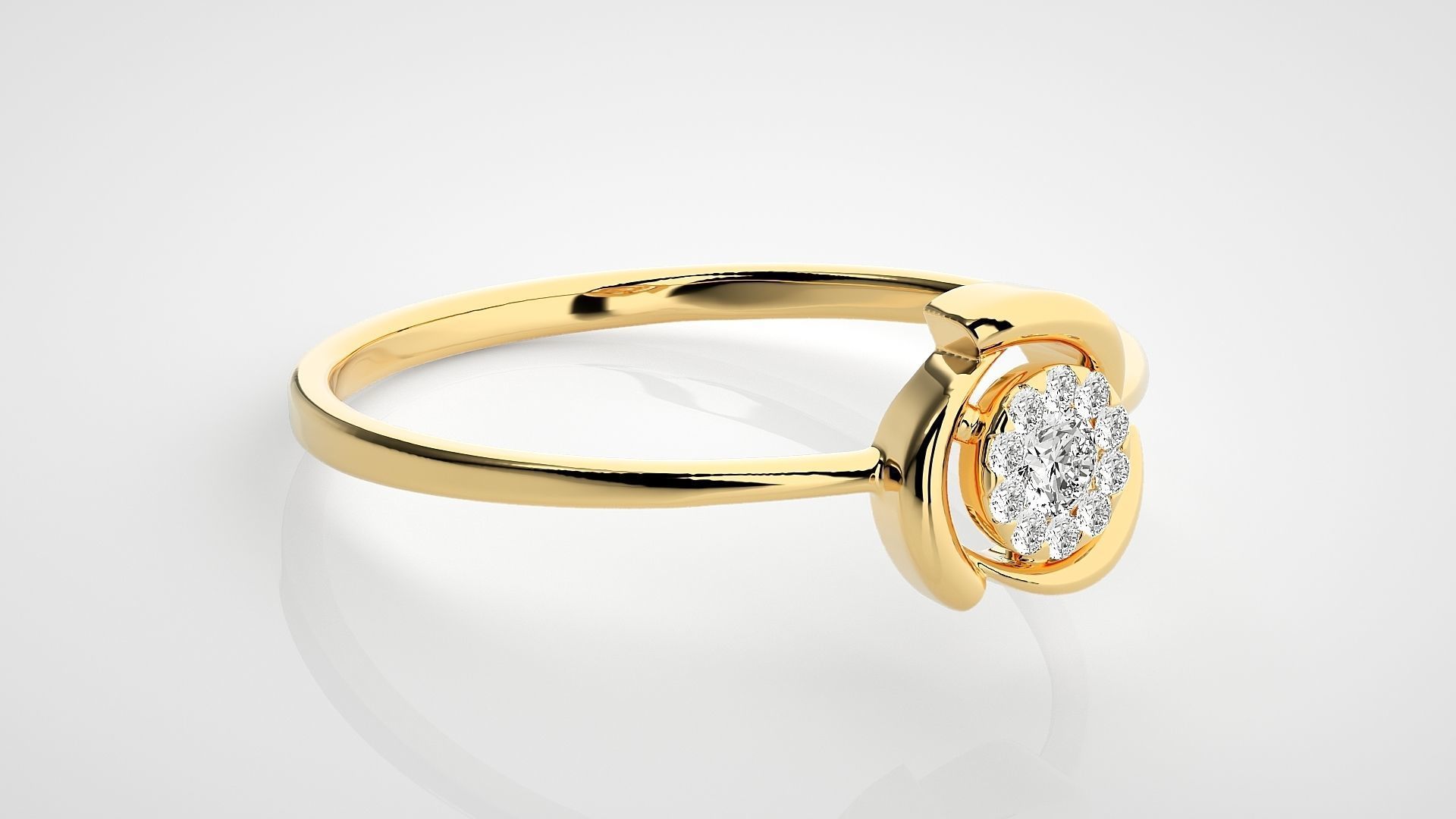 Ultra light wt Women Ring 3dm stl renders details 3D print model_8