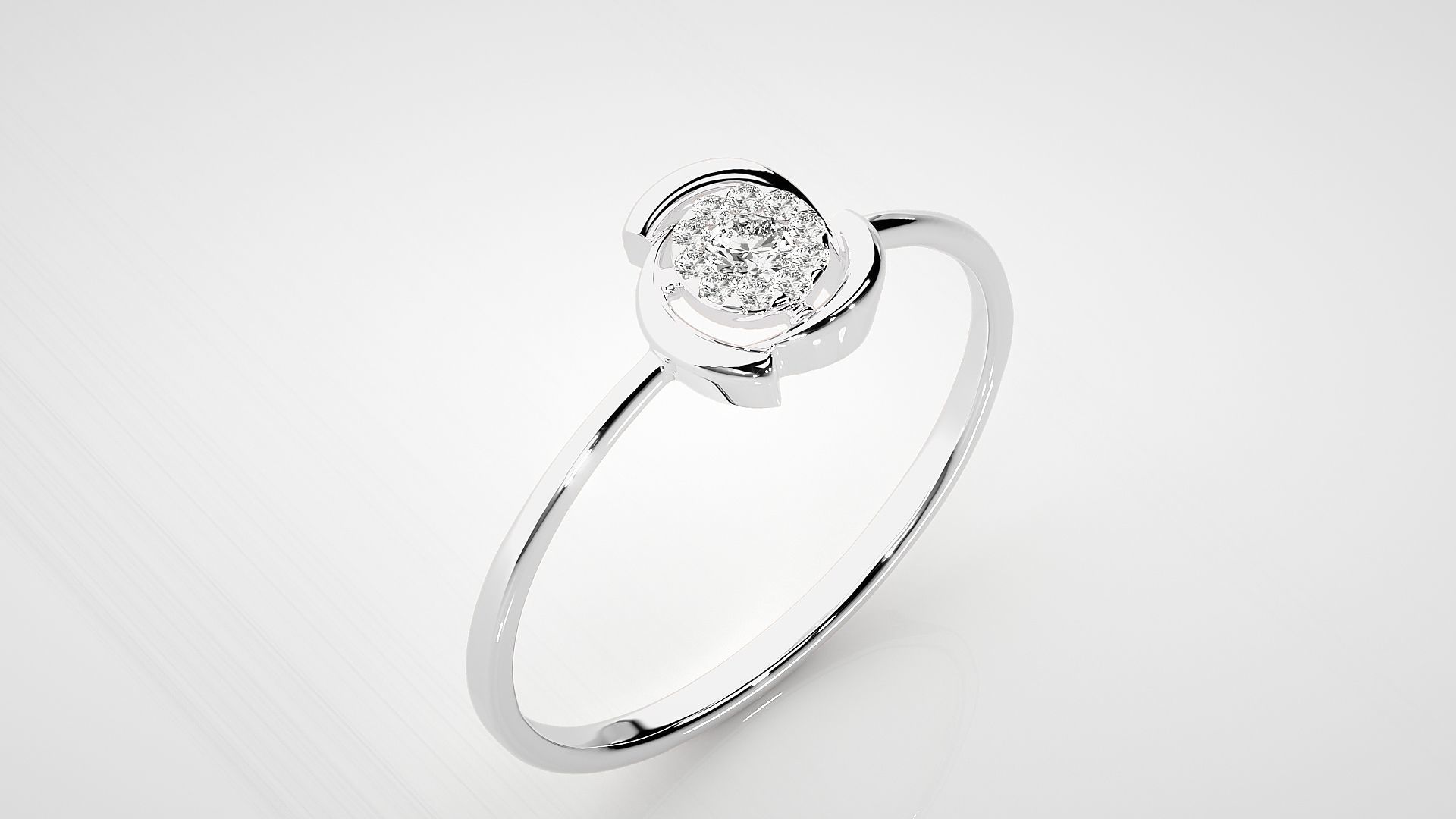 Ultra light wt Women Ring 3dm stl renders details 3D print model_6