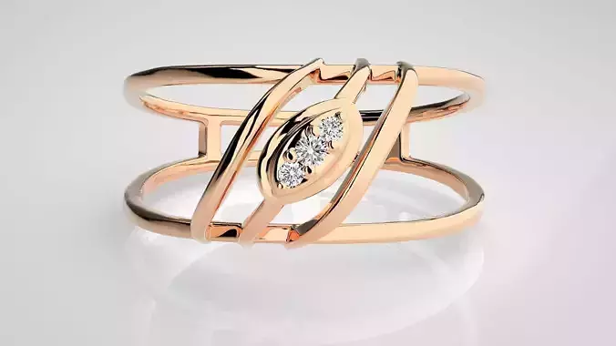 Ultra light wt Women Ring 3dm stl renders details 