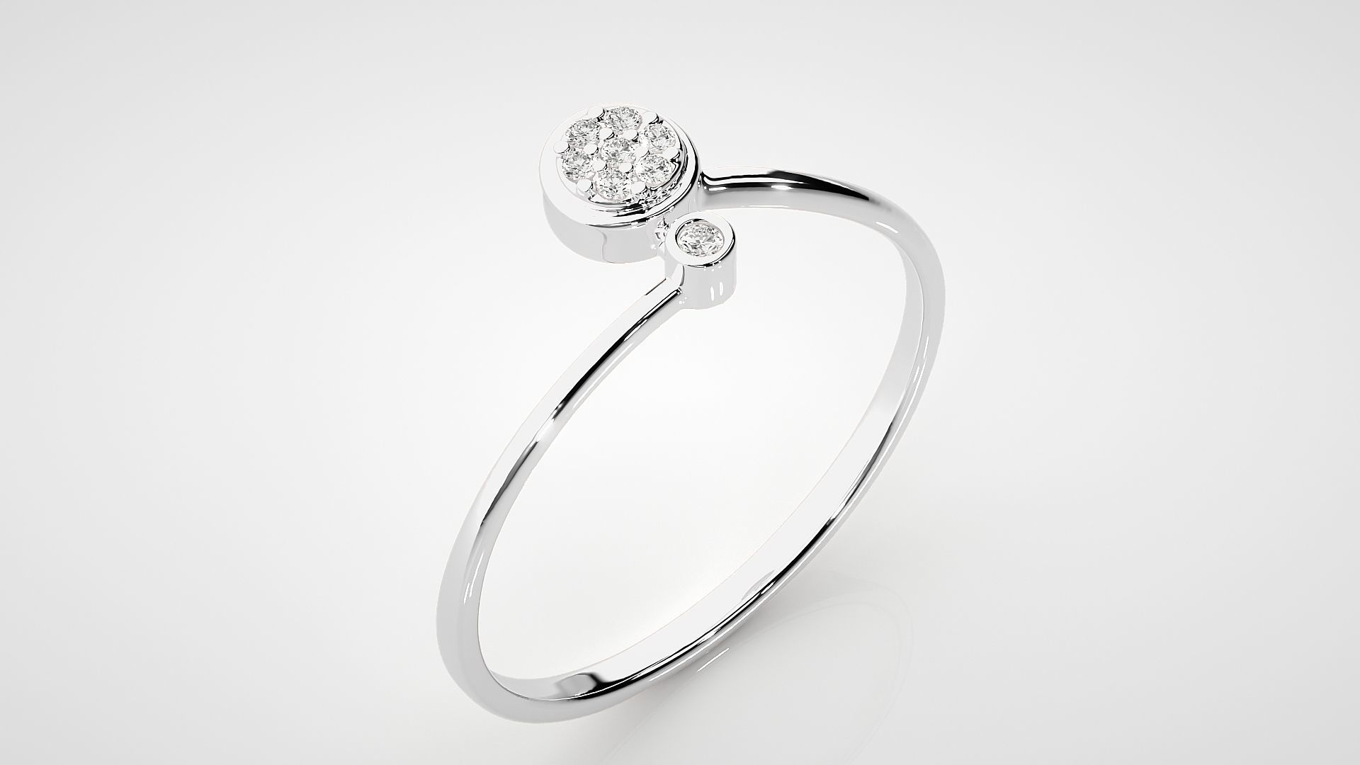 Ultra light wt Women Ring 3dm stl renders details 3D print model_6