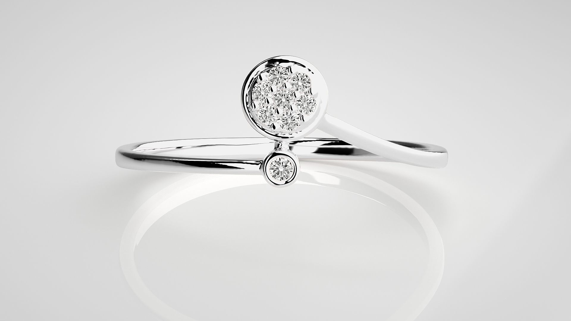 Ultra light wt Women Ring 3dm stl renders details 3D print model_3