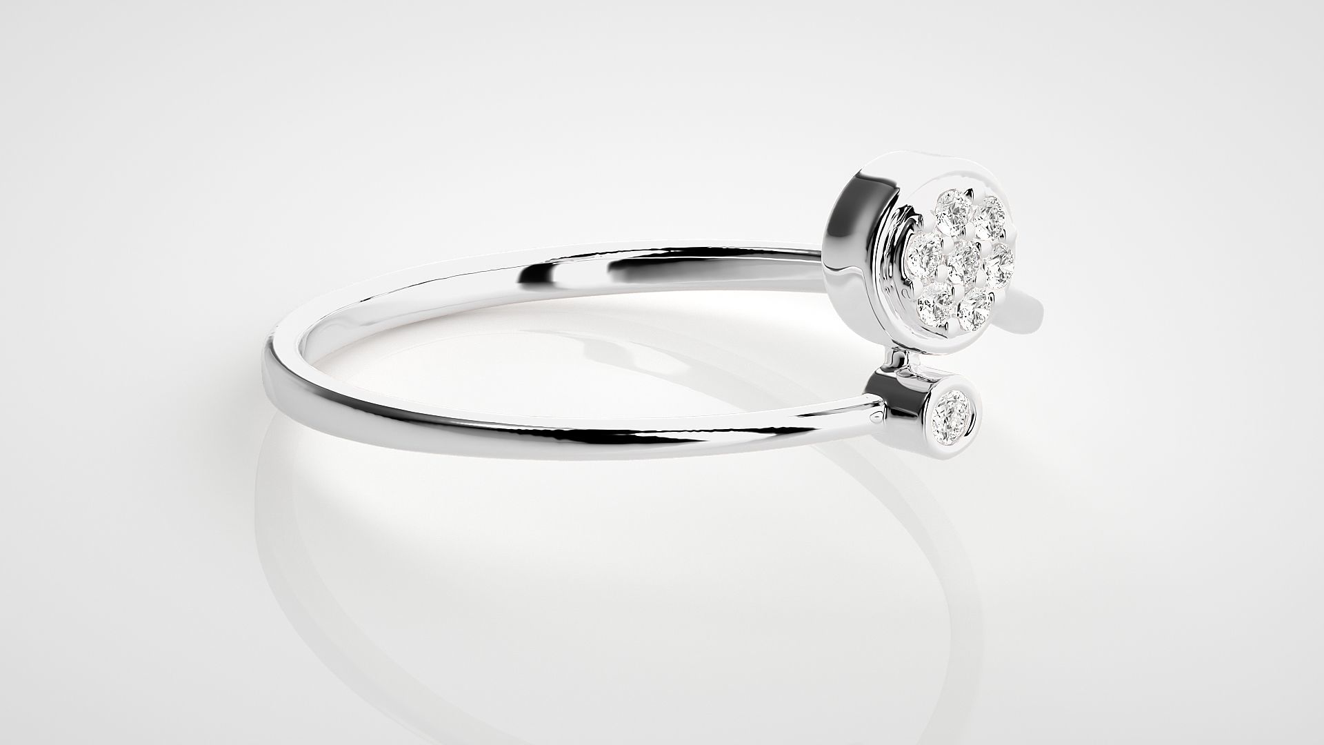 Ultra light wt Women Ring 3dm stl renders details 3D print model_5