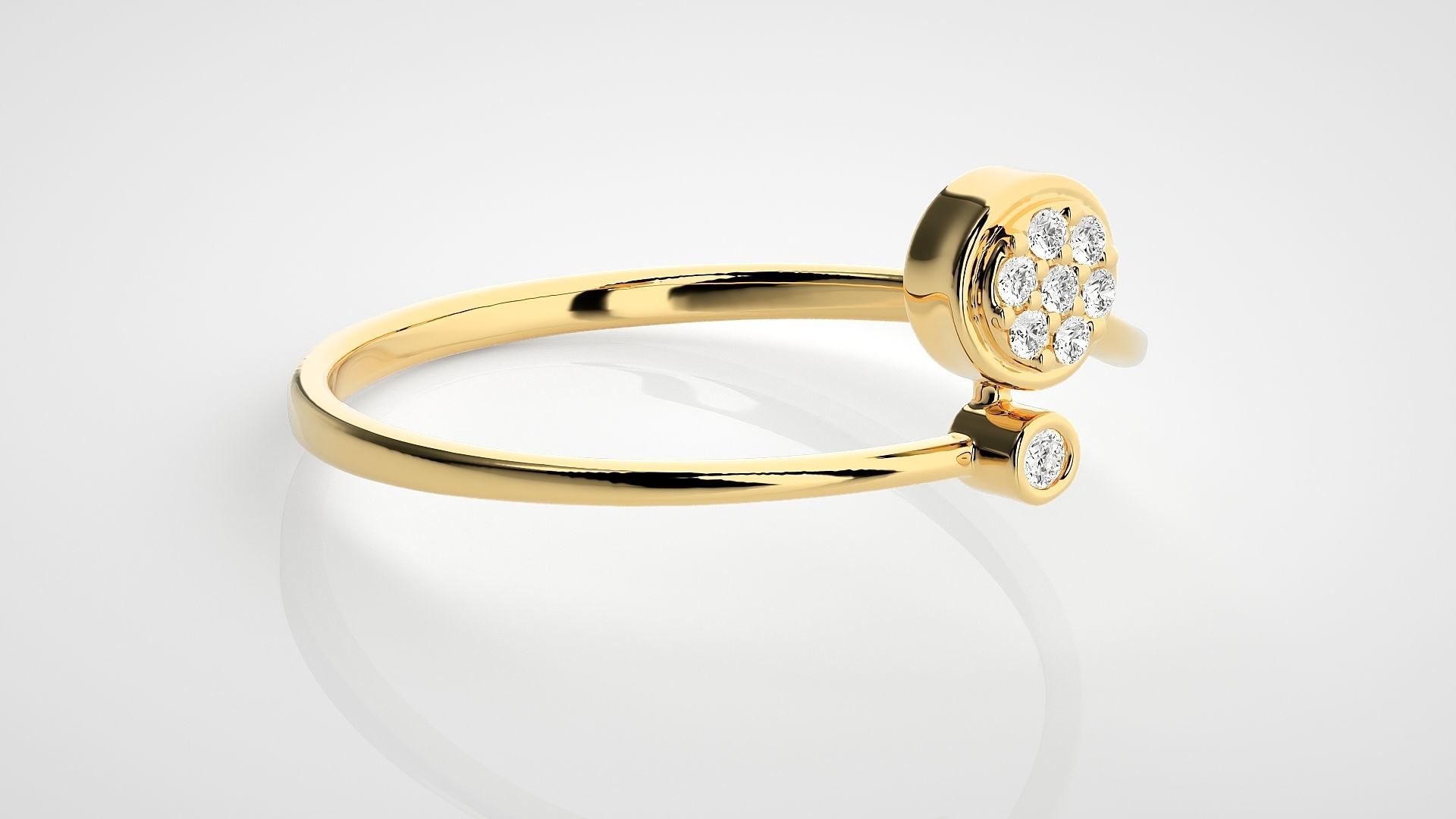 Ultra light wt Women Ring 3dm stl renders details 3D print model_8