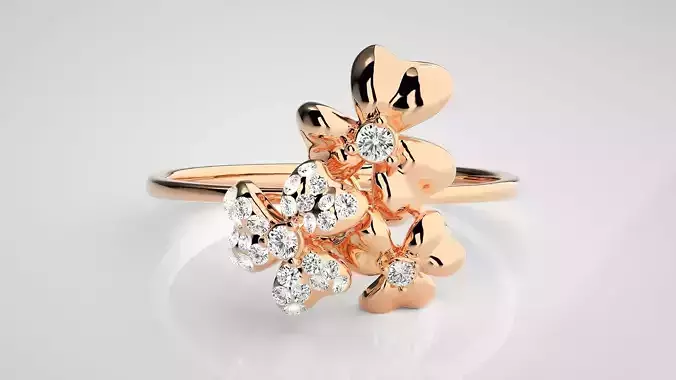 Ultra light wt Women Ring 3dm stl renders details 