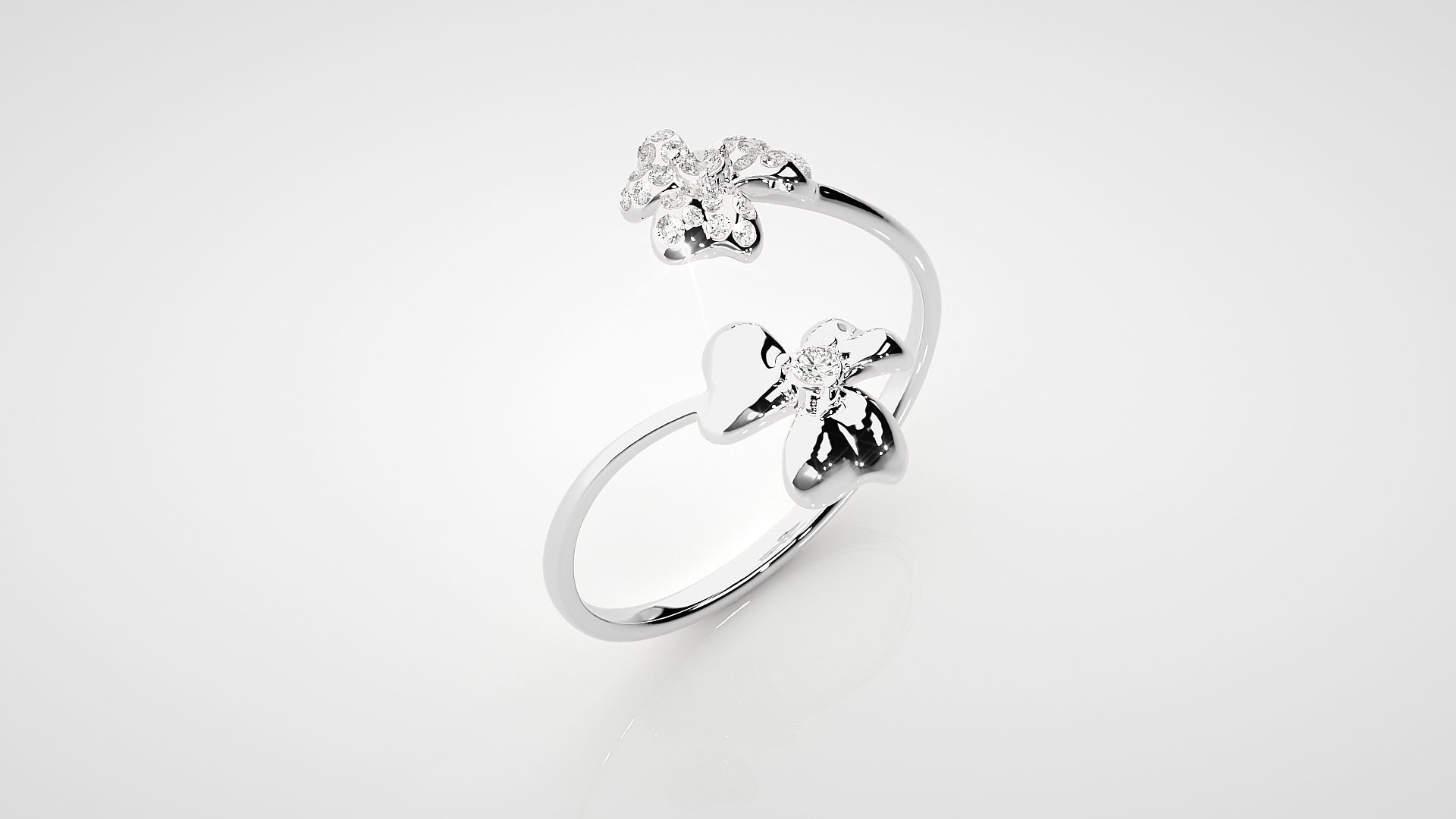 Ultra light wt Women Ring 3dm stl renders details 3D print model_5