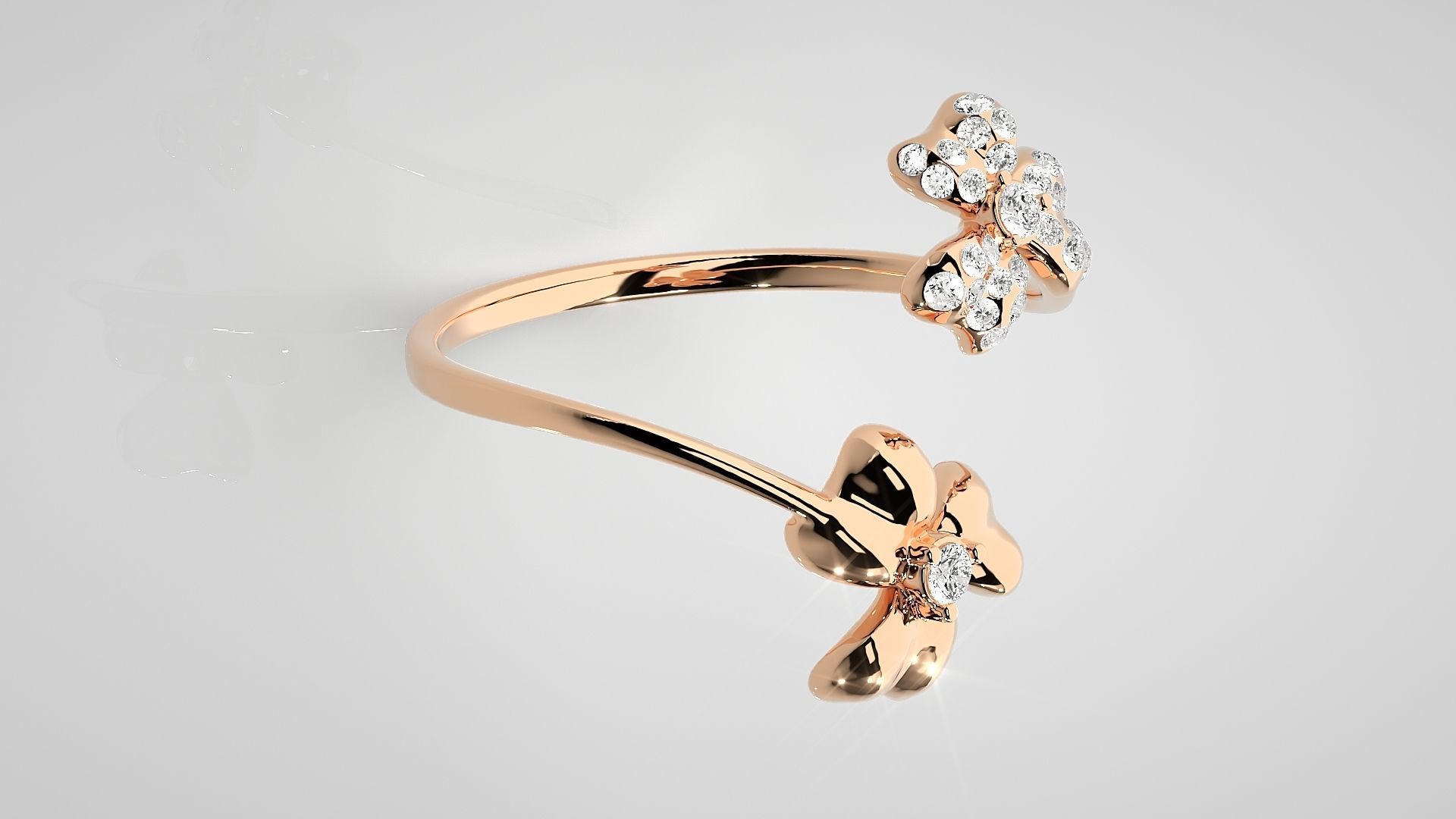 Ultra light wt Women Ring 3dm stl renders details 3D print model_1