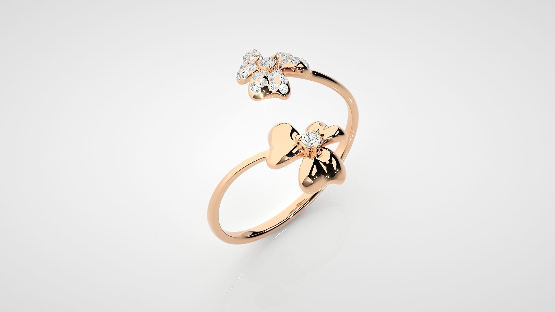 Ultra light wt Women Ring 3dm stl renders details 3D print model_2