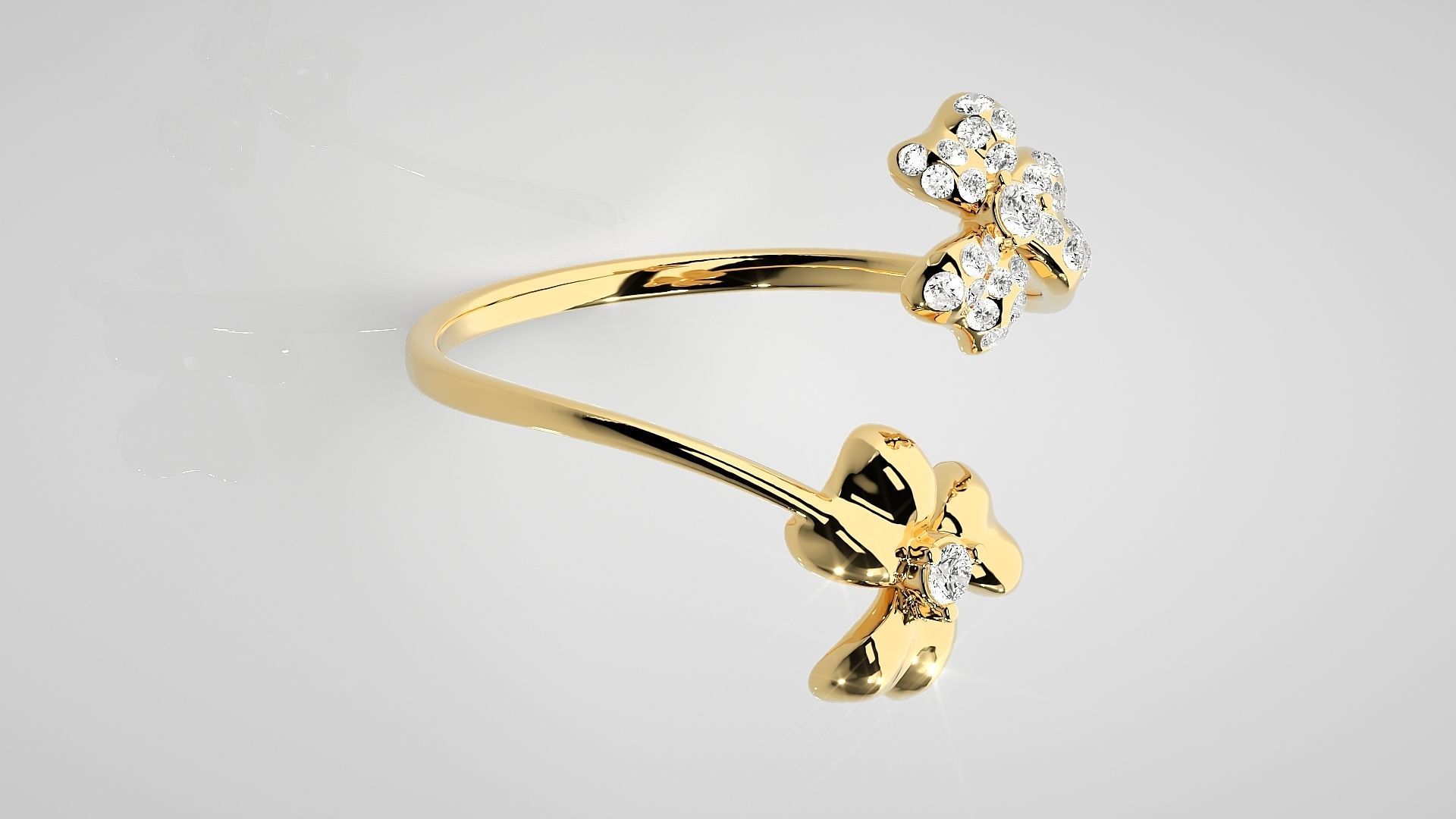 Ultra light wt Women Ring 3dm stl renders details 3D print model_7