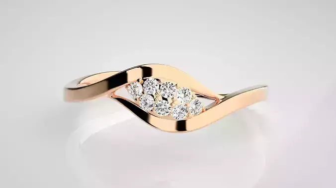 Ultra light wt Women Ring 3dm stl renders details 