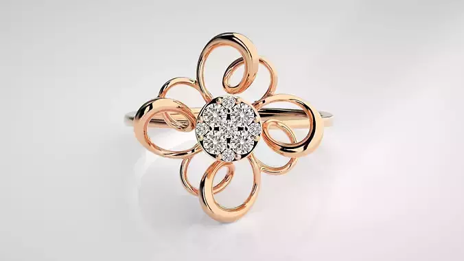 Ultra light wt Women Ring 3dm stl renders details 