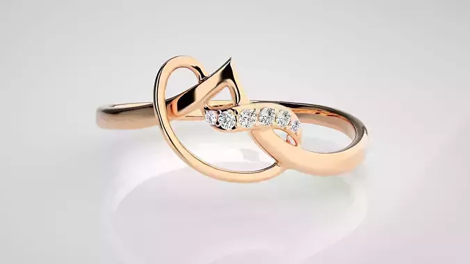 Ultra light wt Women Ring 3dm stl renders details 