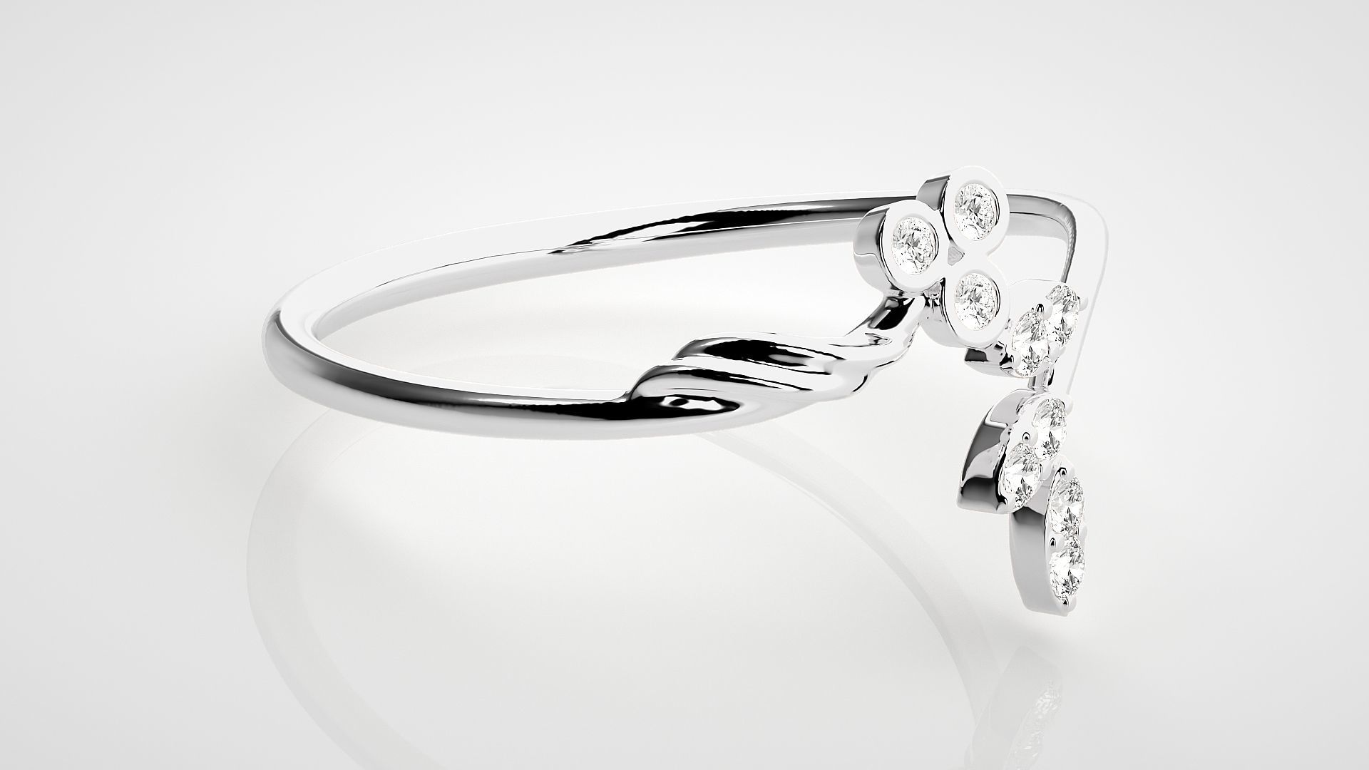 Ultra light wt Women Ring 3dm stl renders details 3D print model_5