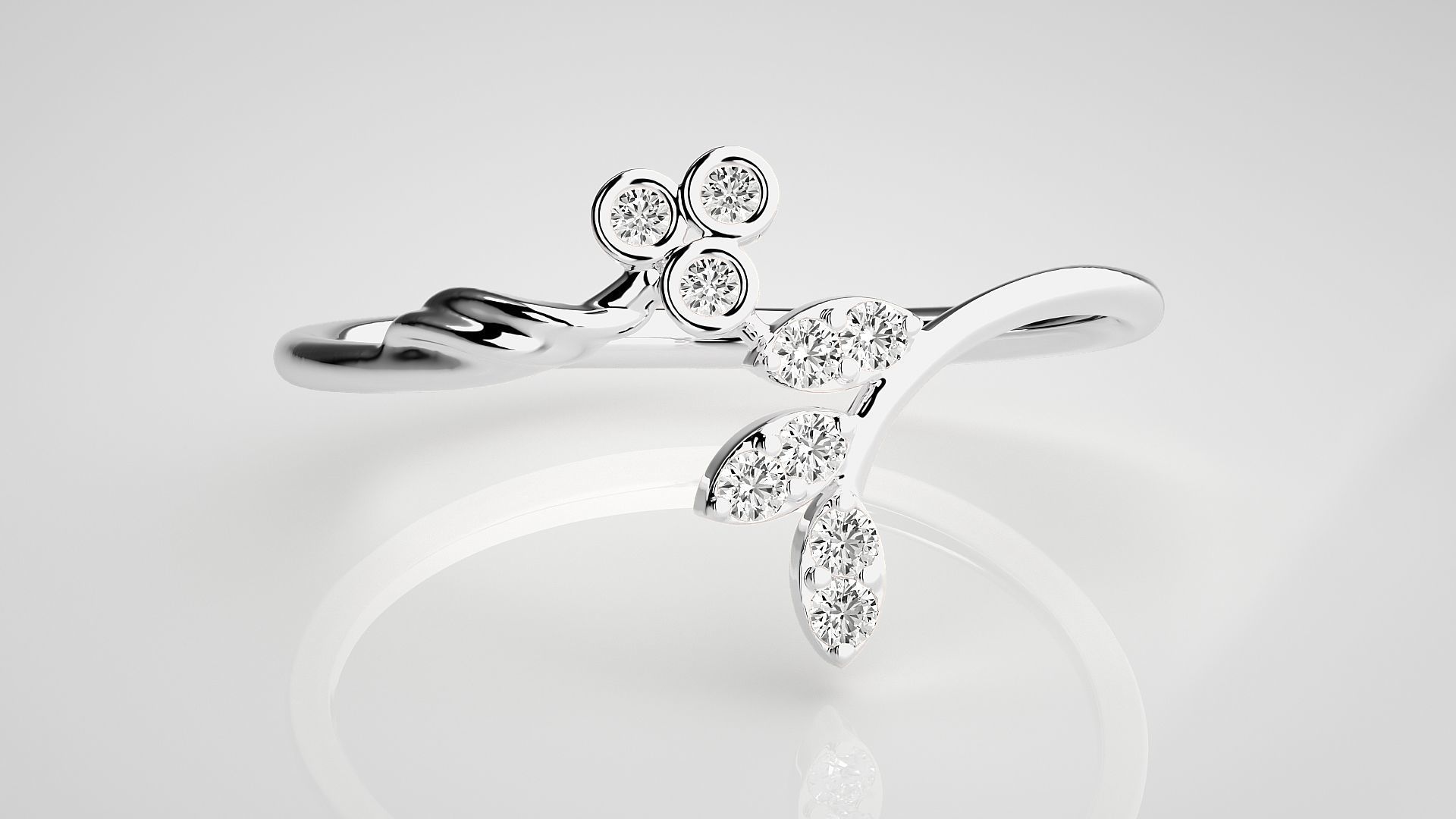 Ultra light wt Women Ring 3dm stl renders details 3D print model_3