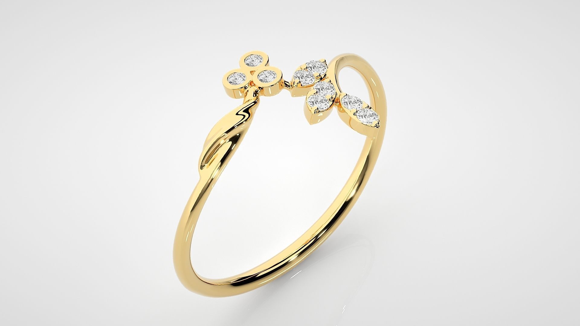 Ultra light wt Women Ring 3dm stl renders details 3D print model_9