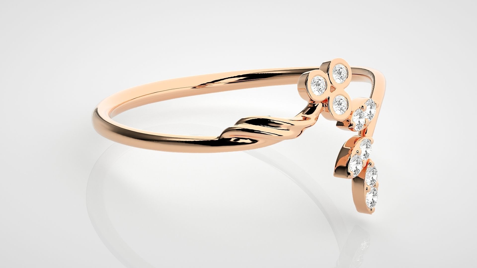 Ultra light wt Women Ring 3dm stl renders details 3D print model_1