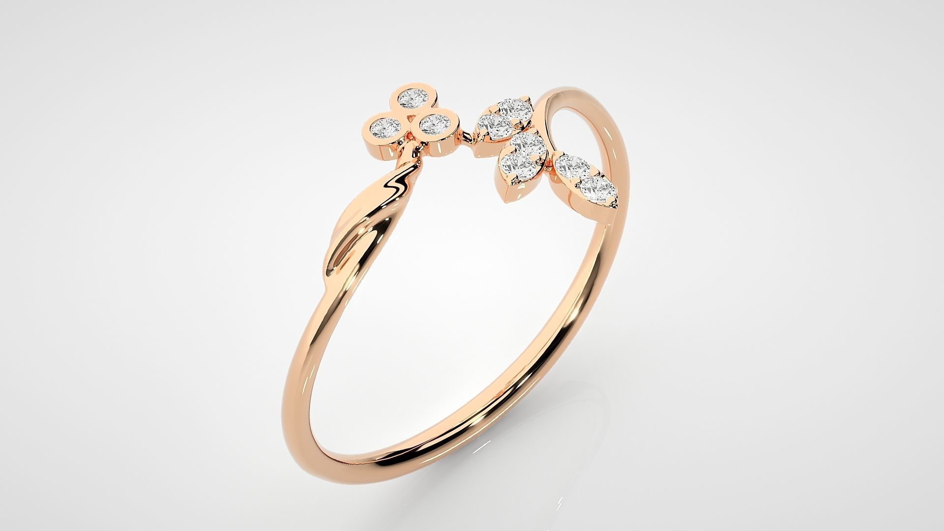 Ultra light wt Women Ring 3dm stl renders details 3D print model_2