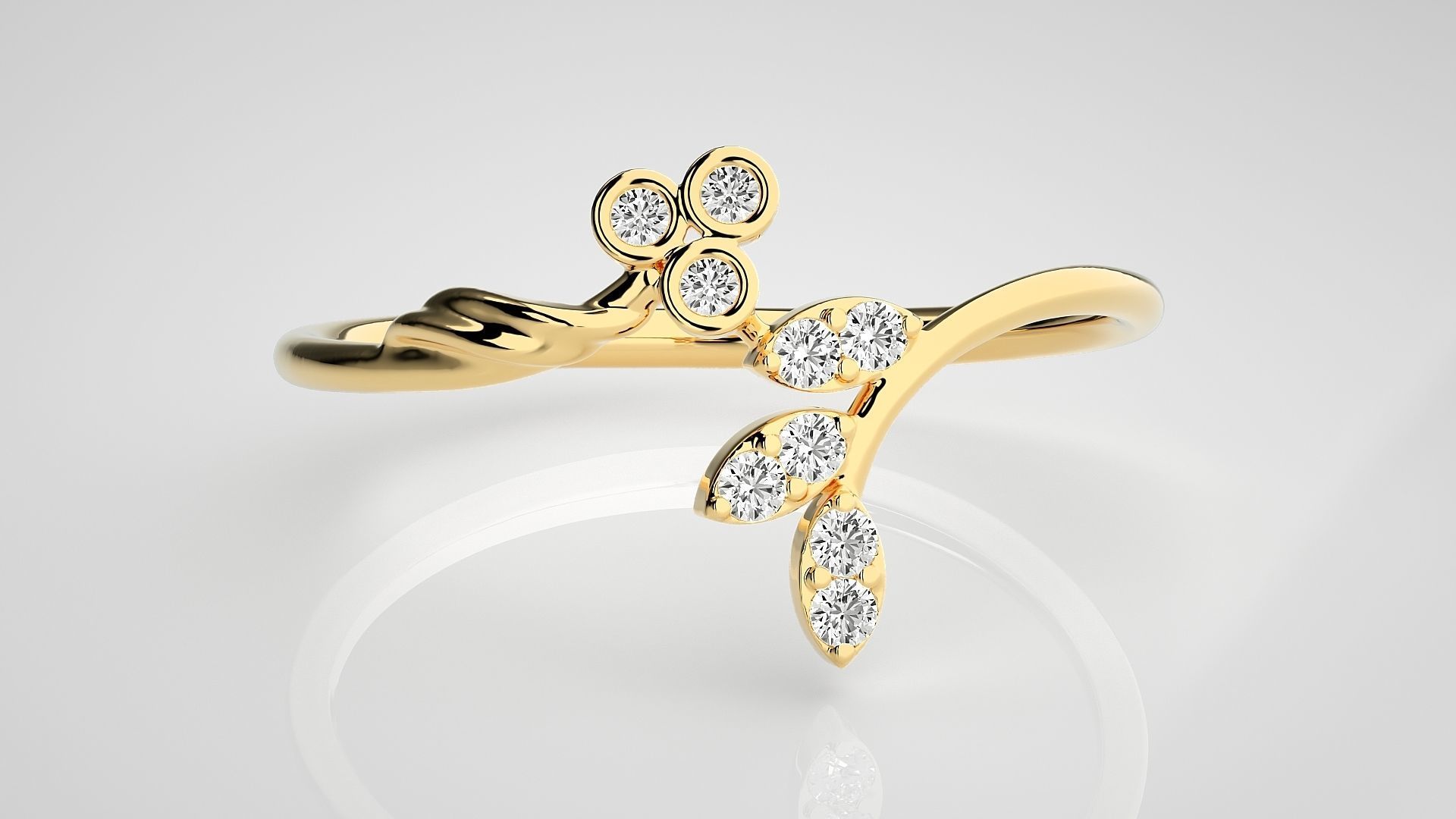 Ultra light wt Women Ring 3dm stl renders details 3D print model_7