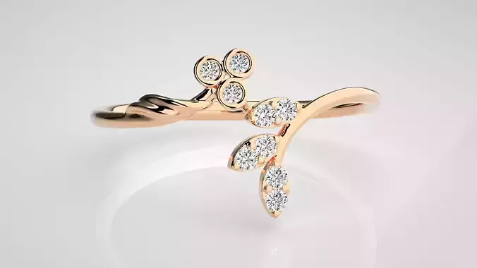 Ultra light wt Women Ring 3dm stl renders details 