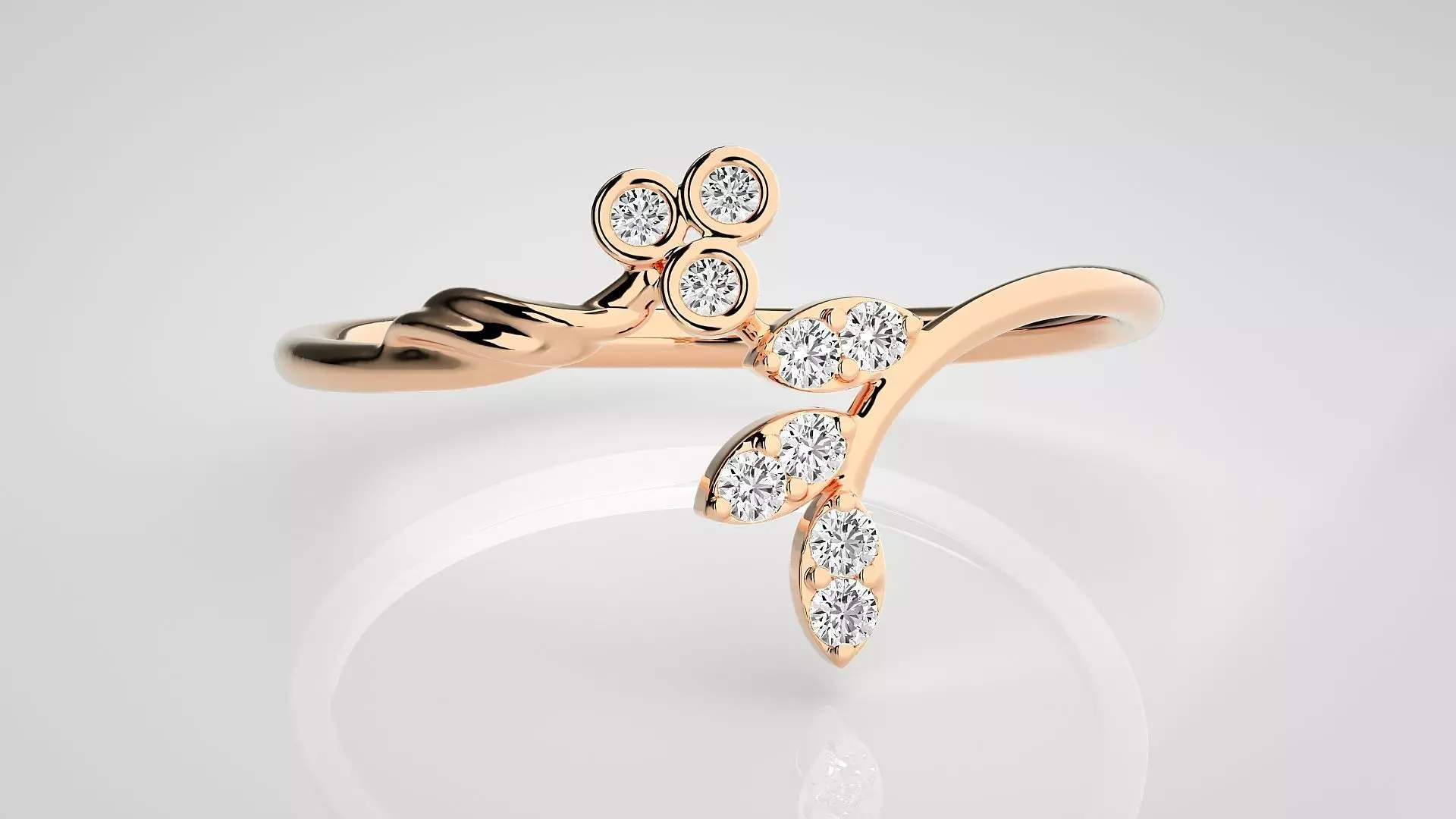 Ultra light wt Women Ring 3dm stl renders details 3D print model_0