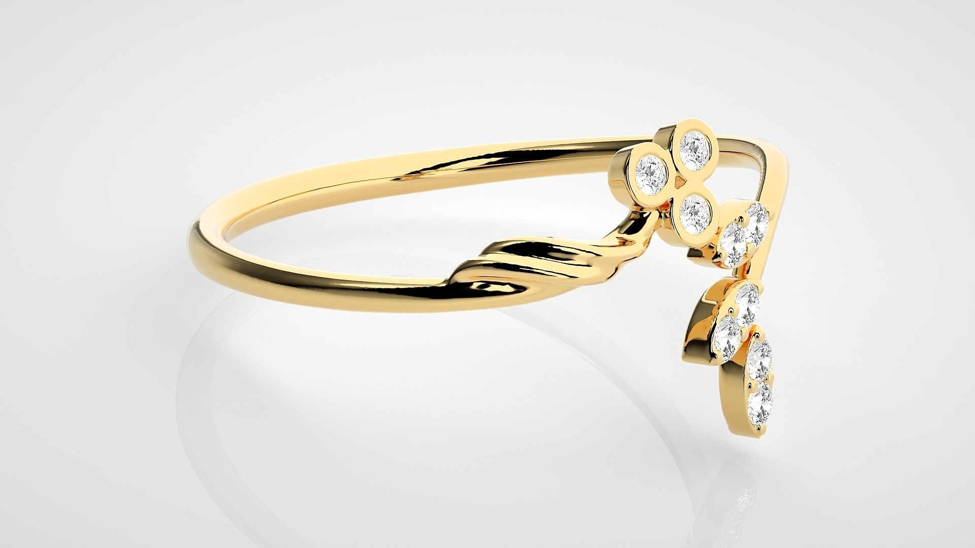 Ultra light wt Women Ring 3dm stl renders details 3D print model_8