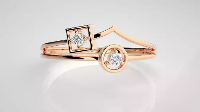 Ultra light wt Women Ring 3dm stl renders details 