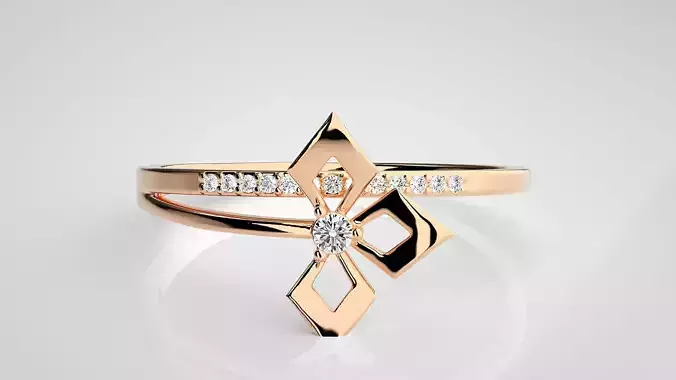Ultra light wt Women Ring 3dm stl renders details 