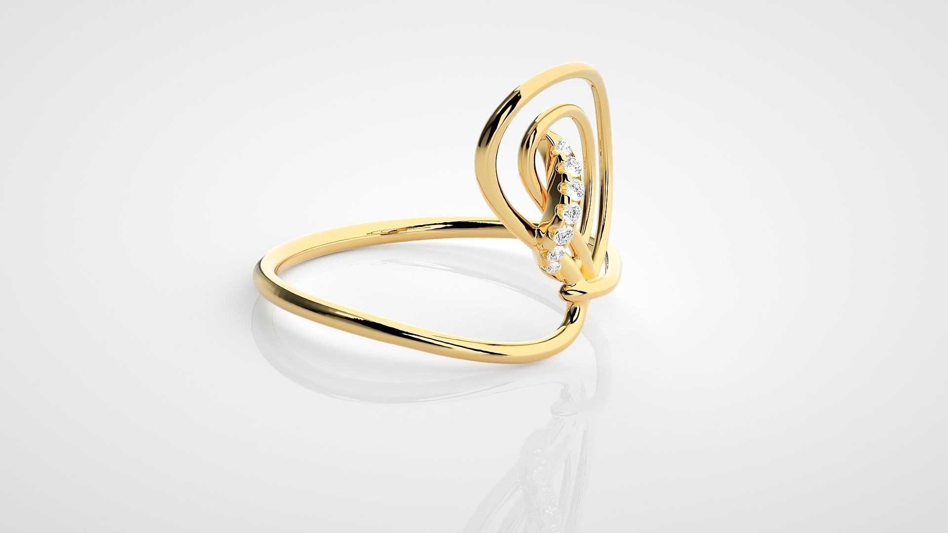 Ultra light wt Women Ring 3dm stl renders details 3D print model_9