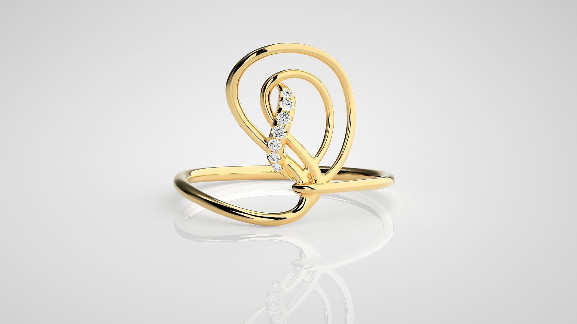 Ultra light wt Women Ring 3dm stl renders details 3D print model_8