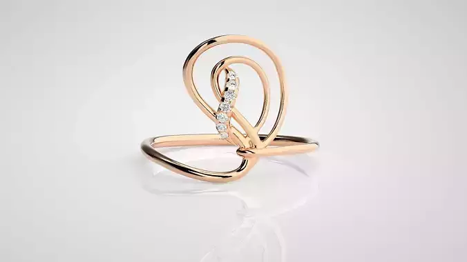 Ultra light wt Women Ring 3dm stl renders details 