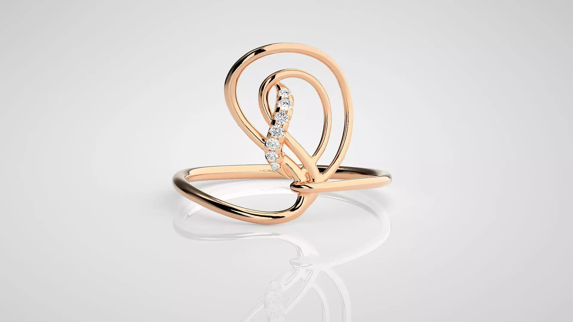 Ultra light wt Women Ring 3dm stl renders details 3D print model_0