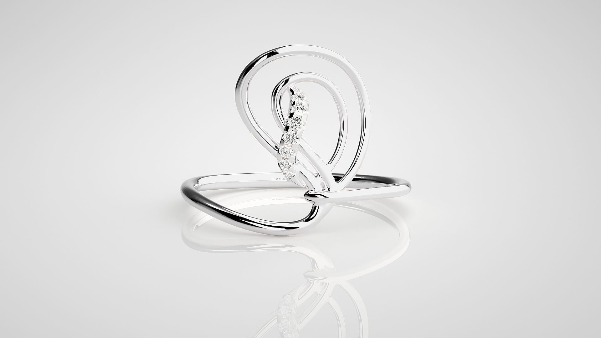 Ultra light wt Women Ring 3dm stl renders details 3D print model_5