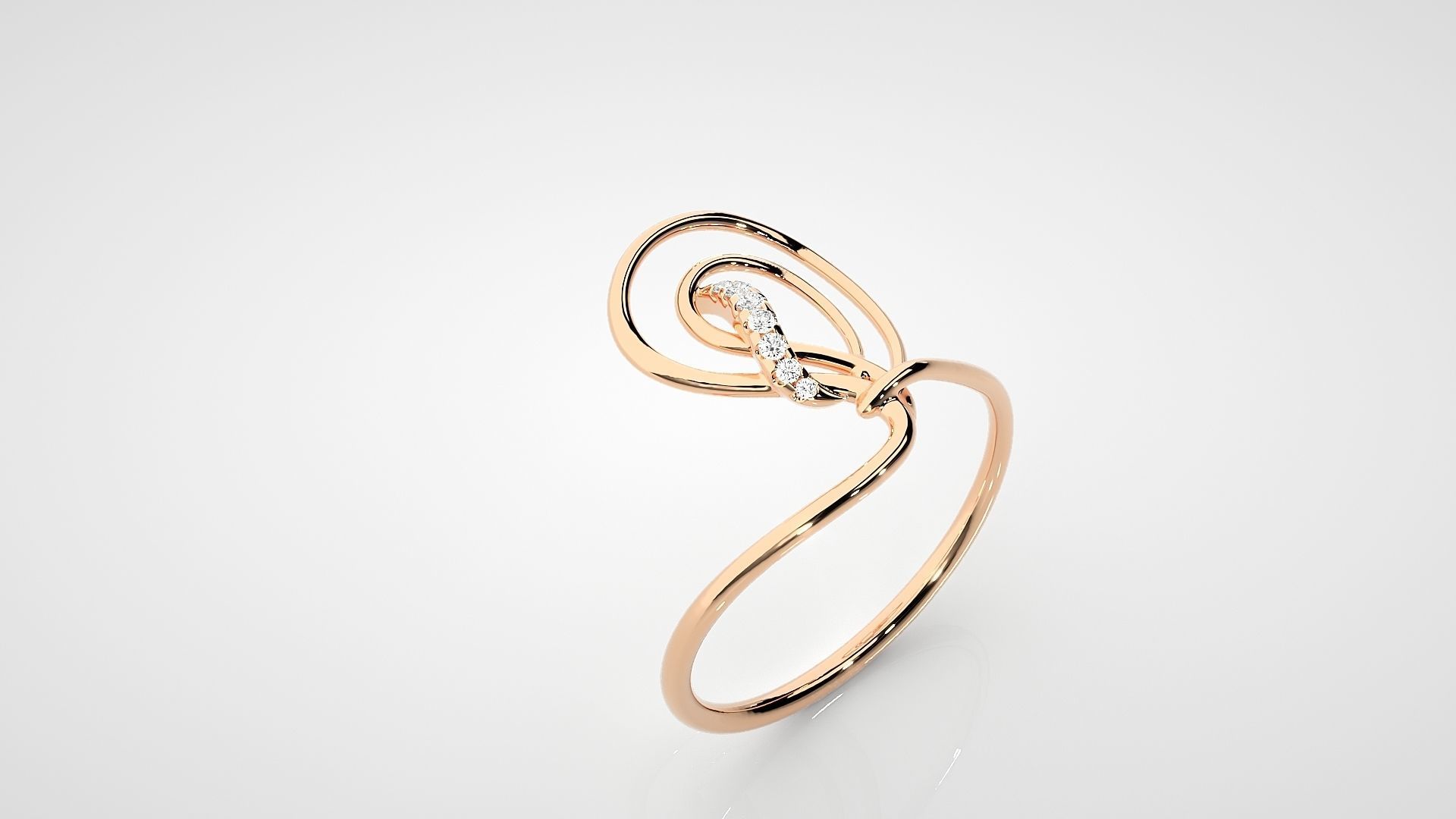 Ultra light wt Women Ring 3dm stl renders details 3D print model_4