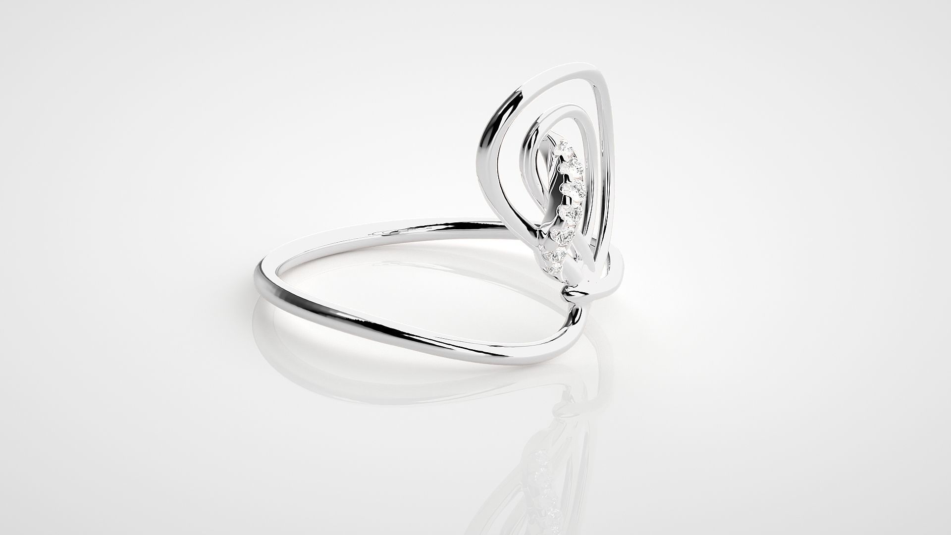 Ultra light wt Women Ring 3dm stl renders details 3D print model_6