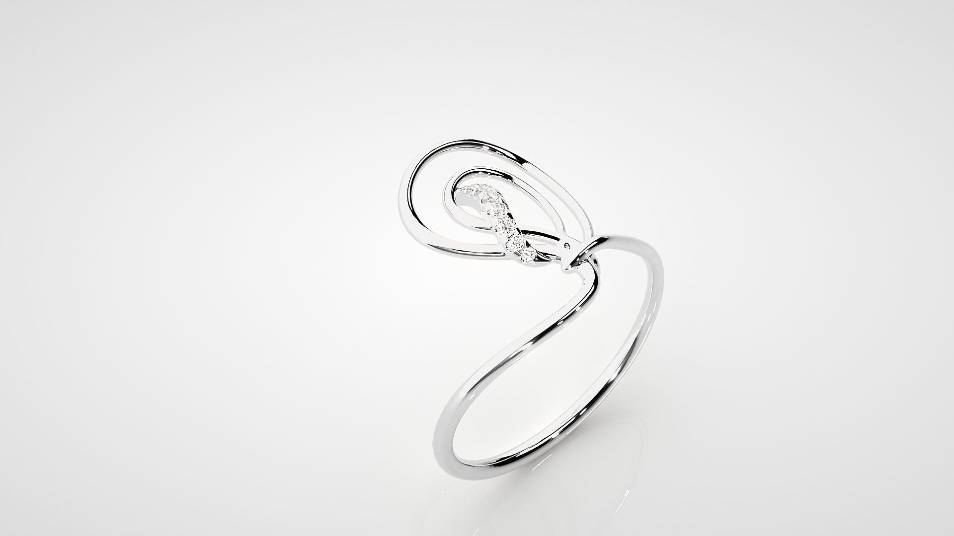 Ultra light wt Women Ring 3dm stl renders details 3D print model_7